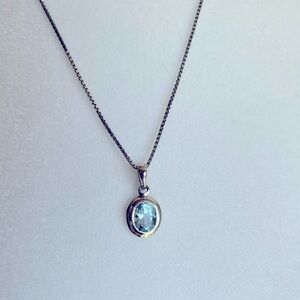 Sky Blue Topaz necklace